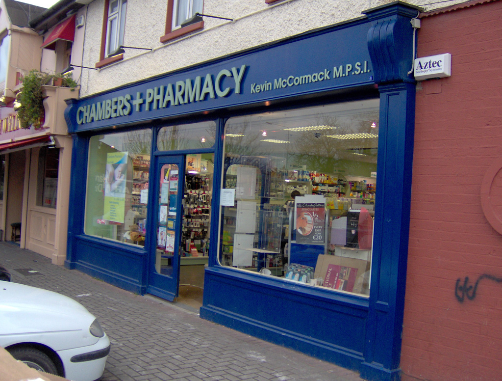 Image of a Pharmacy Shop Front in Dublin - Chambers Pharmacy Ballymun Road