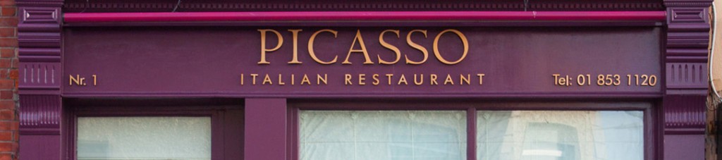 Image Of Irish Shop Front Signage - Picasso Italian Restaurant Clontarf