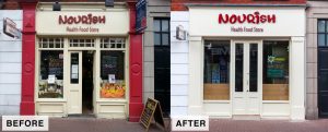 "Shop Front" Before and After Liffey Street Lower Dublin