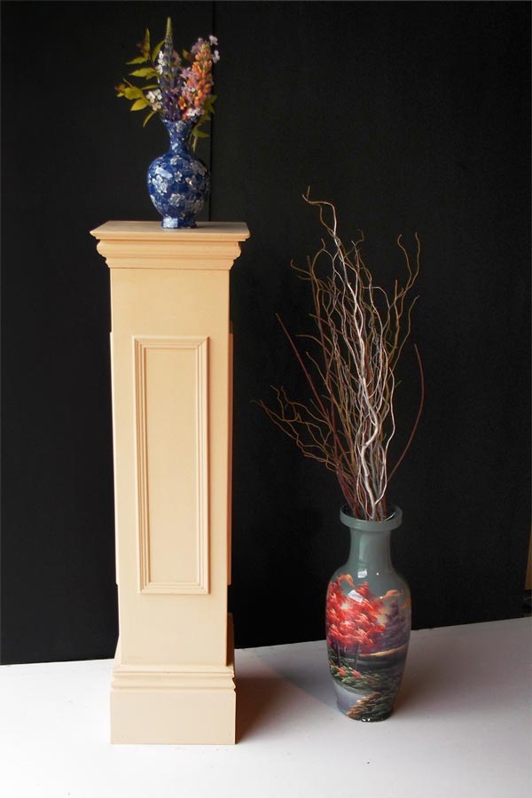Pedestal Stand Wooden Painted Cream Moulding - Laurel Bank Joinery