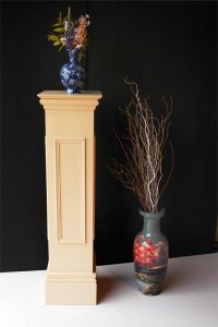 Pedestal Stand Wooden Painted Cream - Laurel Bank Joinery