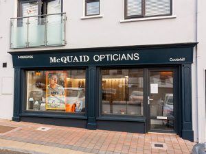 Shop Front Signage and Pillars - McQuaid Opticians Cavan Thumbnail