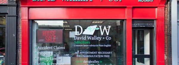 Image of a Irish Shop Front Signage - David Walley Solicitors Dublin