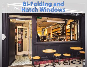Image of a Shop Front Window with a Bi-Folding Window and Hatch Window